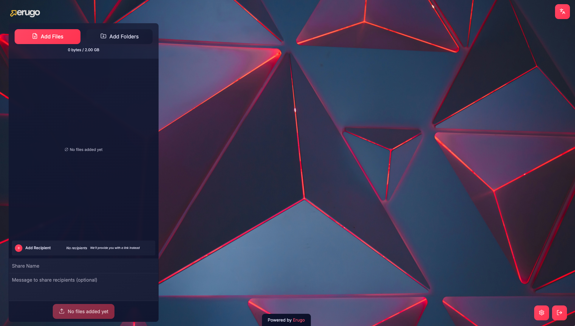 Cyber Neon Theme for Erugo