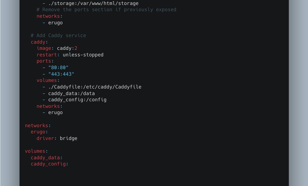 Setting Up Caddy as a Reverse Proxy for Erugo